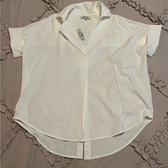 Madewell Tops - Madewell/Women’s Classic SS White Blouse NWT size XXS